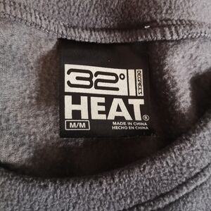 32 Degrees Heat Gray Soft Fleece Long Sleeve Pull on Crew Neck Stretch Size: M